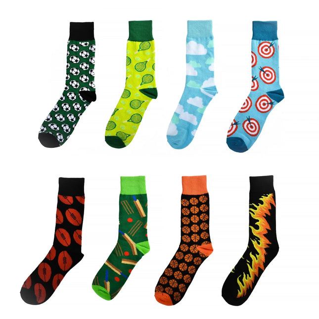 8 Pairs Fashion Novelty Funny Socks one Size 5-13 Men Socks Women Socks 4 V1181-SE0004