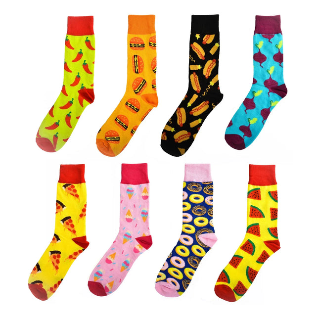 8 Pairs Fashion Novelty Funny Socks one Size 5-13 Men Socks Women Socks 5 V1181-SE0005