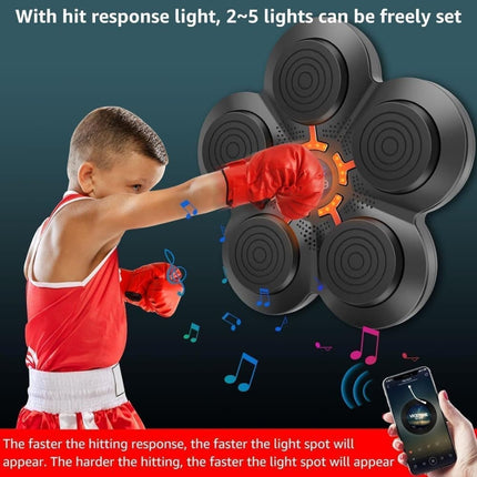Smart Electric Boxing Trainer with Speaker, Black, Compatible with Smart Music Boxing Machine(Children）