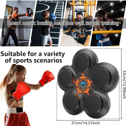 Smart Electric Boxing Trainer with Speaker, Black, Compatible with Smart Music Boxing Machine(Children）