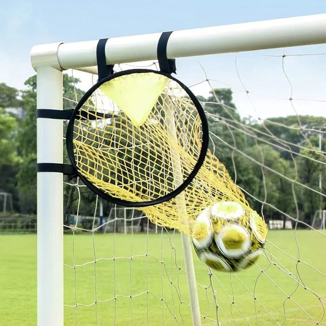 2 Football Goal Training Nets durable stable for shooting practice easy to assemble and remove Yellow – product detail
