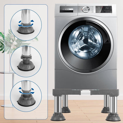 Non-slip washing machine base with vibration-damping legs, strong load-bearing capacity, 31-34cm