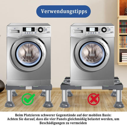 Washing machine base with vibration damping legs, strong load bearing capacity non slip and practical, 26-29cm