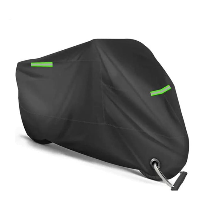 Waterproof Motorcycle and Moped Cover with Reflective Strips Rain UV Dust Resistant Black 200x90x100cm