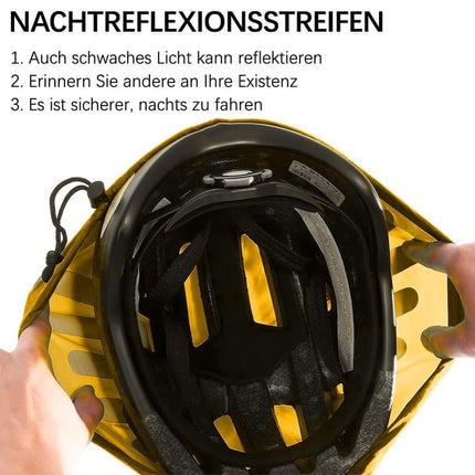 Reflective Bicycle Helmet Cover, Universal Fit, Wind and Water Resistant, Yellow