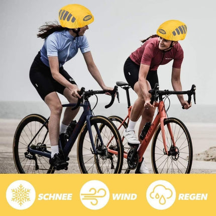 Reflective Bicycle Helmet Cover, Universal Fit, Wind and Water Resistant, Yellow