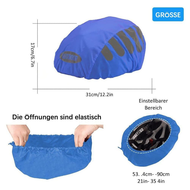 Reflective Bicycle Helmet Cover Universal Wind and Water Resistant Compatible with All Bikes Orange – product detail