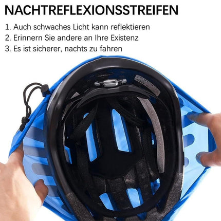 Reflective Bicycle Helmet Cover, Universal Wind and Water Resistant, Compatible with All Bikes, Orange