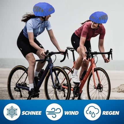 Reflective Bicycle Helmet Cover, Wind and Water Resistant, Universal Fit, Blue