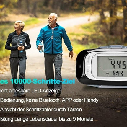 3D Pedometer with Large Easy-to-Read Display, Steps Distance Calories Tracking, No App Needed, 9 Month Battery Life for Elderly and Exercise Tracking