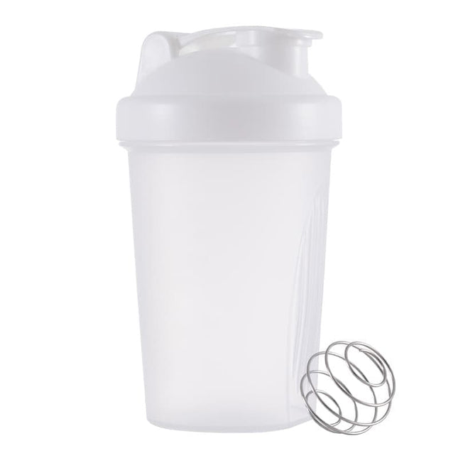 400ml Protein Shaker with Leak-proof Design Stainless Steel Strainer and Measuring Scale Multiple Colors
