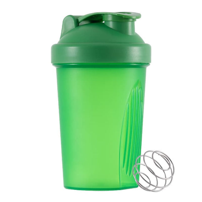 400ml Protein Shaker with Leak-proof Design Stainless Steel Strainer and Measuring Scale Multiple Colors