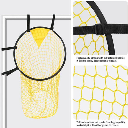 2-Pack Soccer Goal Net for Shooting Training, Portable Foldable, 6x4ft, Yellow