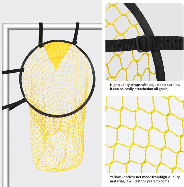 2-Pack Soccer Goal Net for Shooting Training Portable Foldable 6x4ft Yellow – product detail