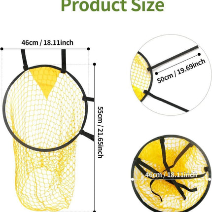 2-Pack Soccer Goal Net for Shooting Training, Portable Foldable, 6x4ft, Yellow