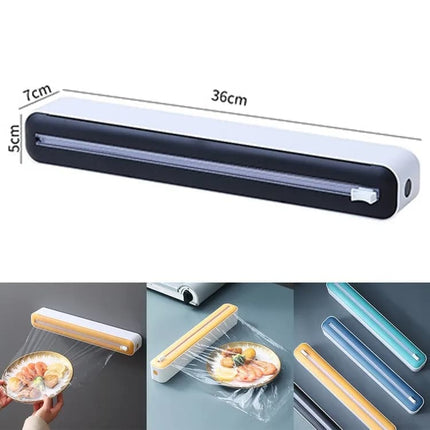 Aluminum Foil Cutter Holder 36x7x5cm, Black