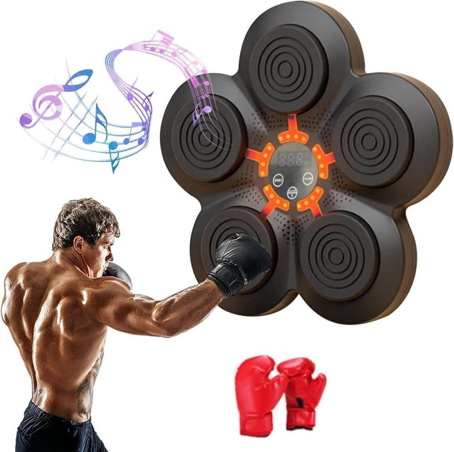 Smart Electric Boxing Trainer with Speaker Black Compatible with Smart Music Boxing Machine(Adults)