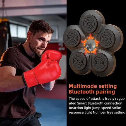 Smart Electric Boxing Trainer with Speaker, Black, Compatible with Smart Music Boxing Machine（Adults）