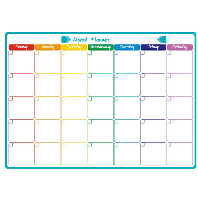 Magnetic Dry Erase Weekly & Monthly Planner Set Fridge Whiteboard Calendar with 7 Markers & – product detail