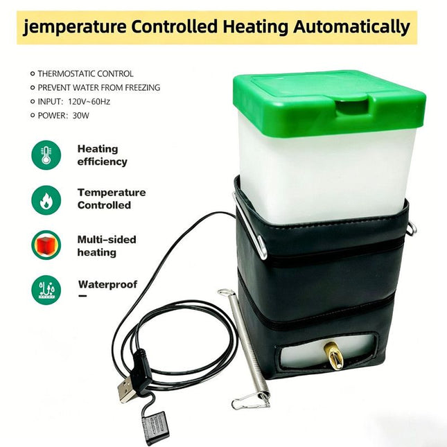 Heated Water Dispenser (Plastic/Felt) 1L Capacity Size 1L Color 195g For Parrots Outdoor Use (1pc) – product detail