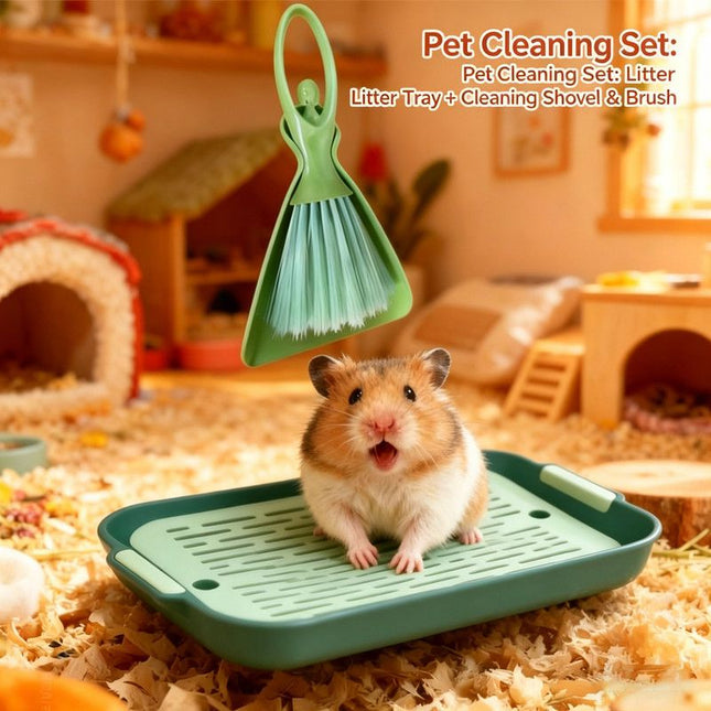 Waste Tray (Plastic) Size 270mm 185mm 40mm Color Green for Rabbits/Guinea Pigs (1pc) – product detail