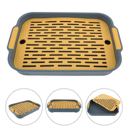 Waste Tray (Plastic) Size: 270mm*185mm*40mm Color: Green for Rabbits/Guinea Pigs (1pc)