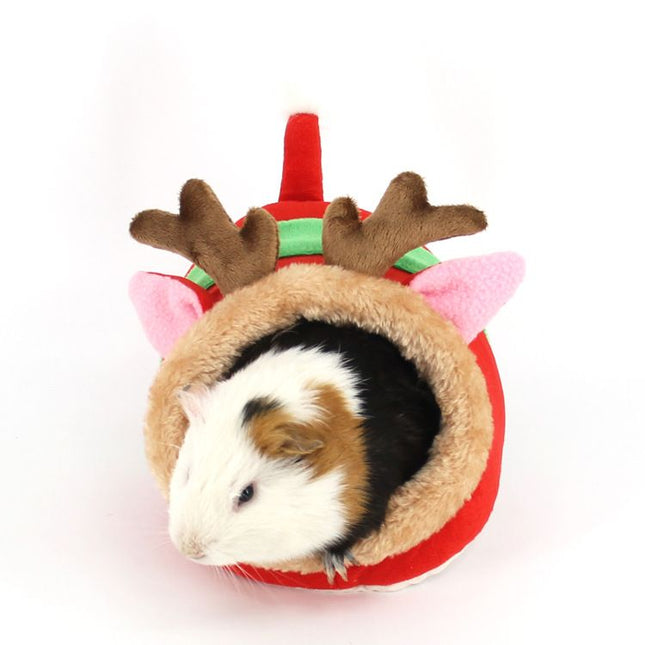 Pet Bed (Plush/PP Cotton) Size 230mm Color Green for Rabbits/Guinea Pigs (1pc) – product detail