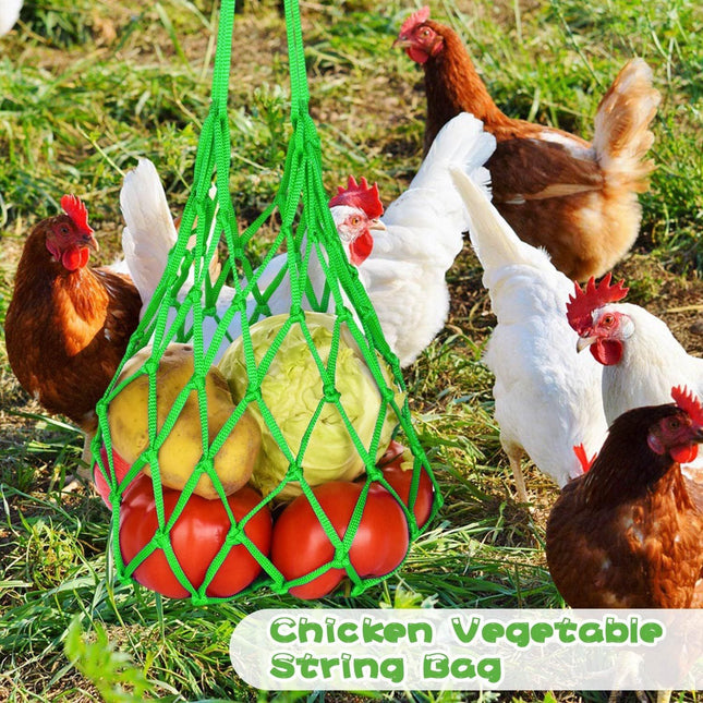Hanging Feeding Net Bag (Nylon) Size 570mm Color Green for Parrots (2pc) – product detail
