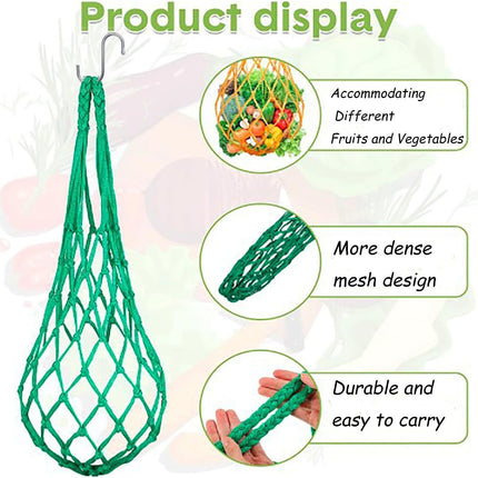 Hanging Feeding Net Bag (Nylon) Size: 570mm Color: Green for Parrots (2pc)