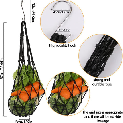 Hanging Feeding Net Bag (Nylon) Size: 570mm Color: Blue for Parrots (2pc)