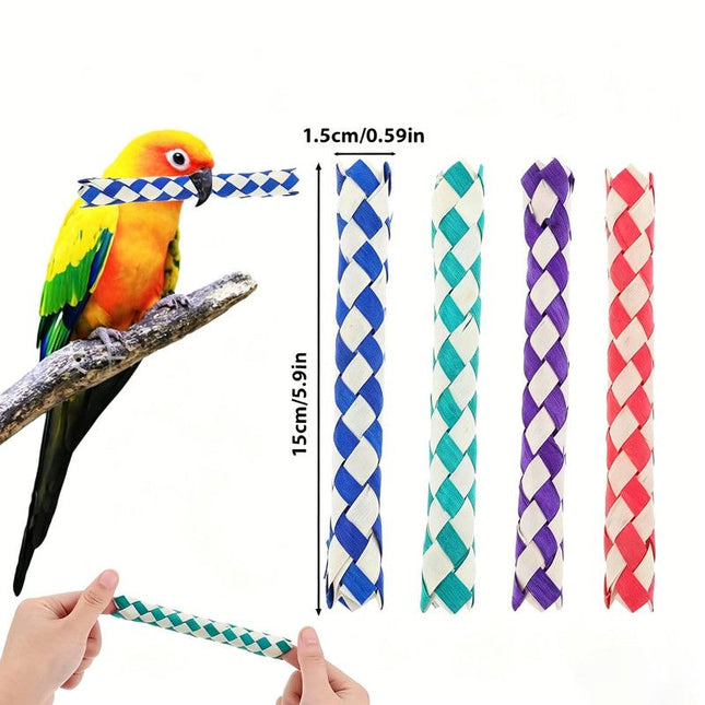 Bird Toy (Paper) Size 150mm 15mm Color Green/White for Parrots (10pc) V1188-MS-424-0029