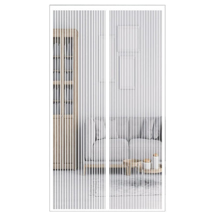 Magnetic Door Screens - 90x210 cm Self-Closing - High-Density Insect Mesh - No Drilling Required - White