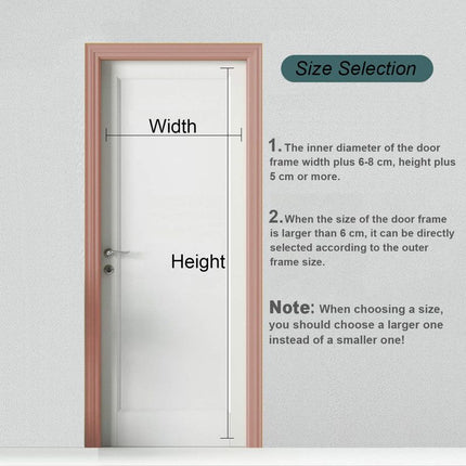 Magnetic Door Screens - 90x210 cm Self-closing - High-Density Insect Screen - No Drilling Required - Brown