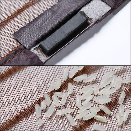 Magnetic Door Screens - 100x210 cm Self-closing - High-Density Insect Screen - No Drilling Required - Brown