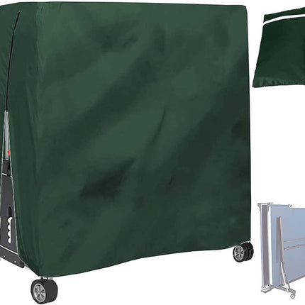 210D Waterproof Table Tennis Table Cover - Table Tennis Table Cover - Waterproof, windproof and UV-resistant - Dustproof - Table Tennis Table Protector - Protective Cover - Foldable Table Tennis Table Cover for Indoor and Outdoor Use - Green - 165×70×185c