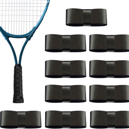 10 pieces - Racket grips - Racket Grip Tape - Badminton grip tape - Tennis racket grip tape - anti-slip grip tape for tennis rackets - replacement overgrip - sports accessories - for tennis rackets, tennis, squash - 1200*25*0.6mm - black