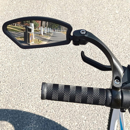 1 Pair Bicycle Mirror Ebike Rearview Mirror - Handlebar Bicycle Mirror - Bicycle Mirror - Safe Rearview Mirror for Bicycle - scratch-resistant glass lens - adjustable and rotatable safe rearview mirror - 360º Rotatable - Black