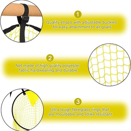 Football Net - Cross Target with Ball Net - Football Goal Net - Football Goal - Target Net - Training Equipment - Football Cross - Football Training - Football Training Equipment - Football Goal Net - for precision training - 45*60 cm - yellow