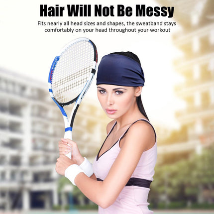 pieces - Headband - elastic sports headbands - sports headbands - for men and women - moisture-wicking hairband - for sports, fitness and running - 23*9 cm - black and blue