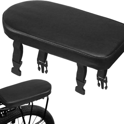 Bicycle Seat - Rear Bicycle Cushion - Luggage Carrier Cushion - Rear Seat Cushion for Bicycles - Replacement Seat Cushion - Bicycle Saddle Accessories - Bicycle Back Seats - Bicycle Accessories - for children and adults - 30*15 cm - black