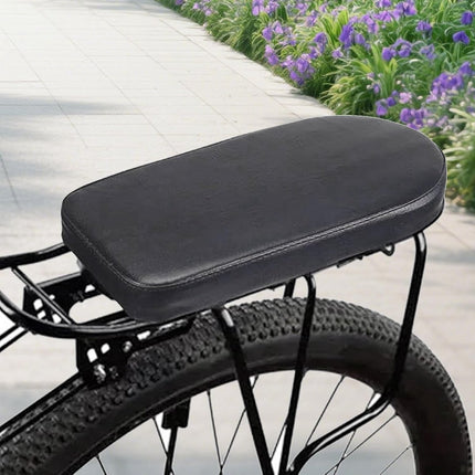 Bicycle Seat - Rear Bicycle Cushion - Luggage Carrier Cushion - Rear Seat Cushion for Bicycles - Replacement Seat Cushion - Bicycle Saddle Accessories - Bicycle Back Seats - Bicycle Accessories - for children and adults - 30*15 cm - black