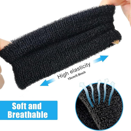 Sports wristband - 2 pieces Sweatbands - Sweatbands - Wrist - Wristbands - Wristbands - wrist headband - sports wristband - sports soft cotton wrist headband - absorbent terry cloth cuff - for gym tennis running basketball - Black