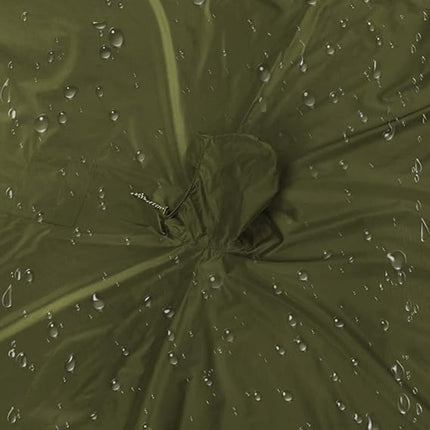 Poncho - Raincoat - 210*140cm - multifunctional waterproof rain poncho - Waterproof Rain Poncho - Cycling Poncho - reusable - raincoat with hood - rain poncho with chest pocket - with storage bag - for travel, hiking, camping, fishing - green