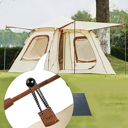 50 pieces - 6 inch - Elastic rope - Elastic cord - Tensioning elastic - tension cord - ball bungee cords - with balls - reusable - for golf nets, soccer goals, camping, tent poles, hose - black rope white spot - 150*22 mm