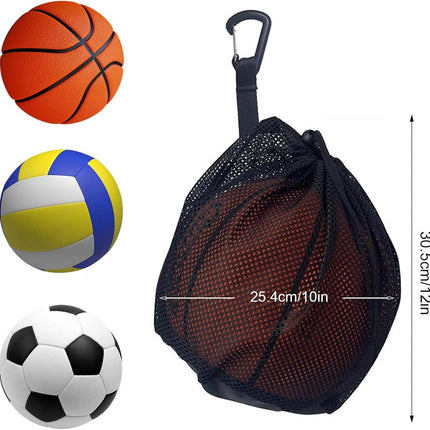 2 pieces - 16L - Basketball Mesh Bags - Ball Bags - portable mesh backpacks - basketball backpacks - football bags - sports bag - portable bag for basketball, football, tennis - easy storage and transport of basketballs and footballs - black
