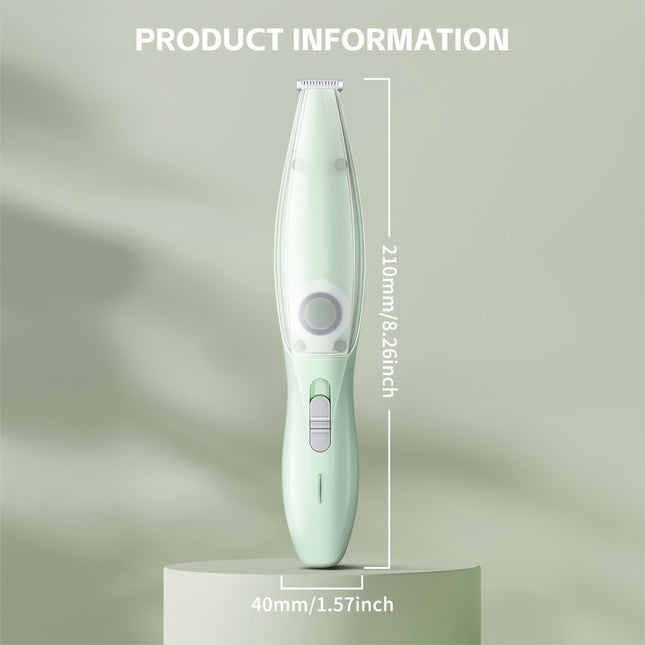 Small Animal Hair Trimmer-Hair Suction Cup-Rechargeable-Quiet-Green-1st – product detail