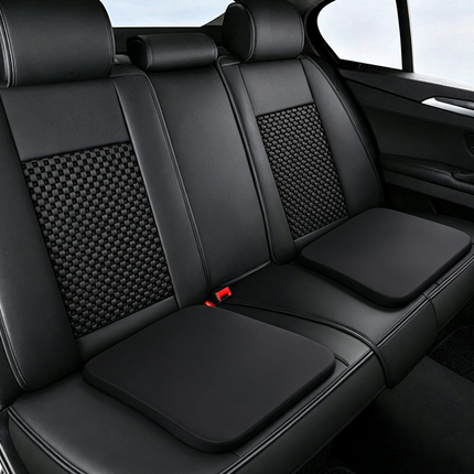 Crystal velvet seat cushion, ergonomic memory foam seat cushion, suitable for cars, comfortable and relieves tailbone pressure-black 40*40*4 cm
