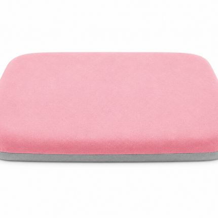 Crystal velvet seat cushion, ergonomic memory foam seat cushion, suitable for cars, comfortable and relieves tailbone pressure-pink 40*40*4 cm