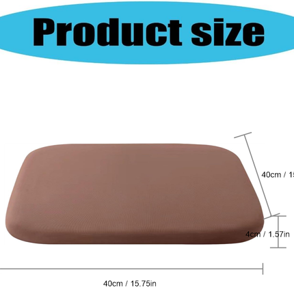 Crystal velvet seat cushion, ergonomic memory foam seat cushion, suitable for cars, comfortable and relieves tailbone pressure-brown 40*40*4 cm