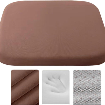 Crystal velvet seat cushion, ergonomic memory foam seat cushion, suitable for cars, comfortable and relieves tailbone pressure-brown 45*45*4.5cm